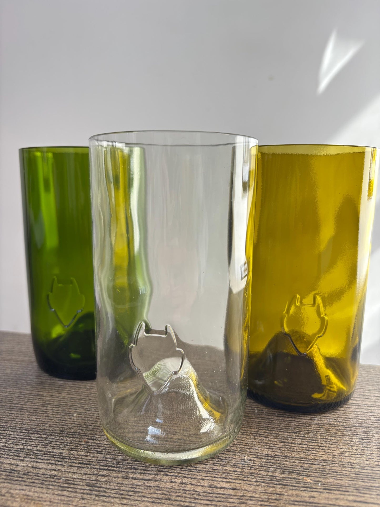 Devil Tumblers - Set of Amber, Green and Clear