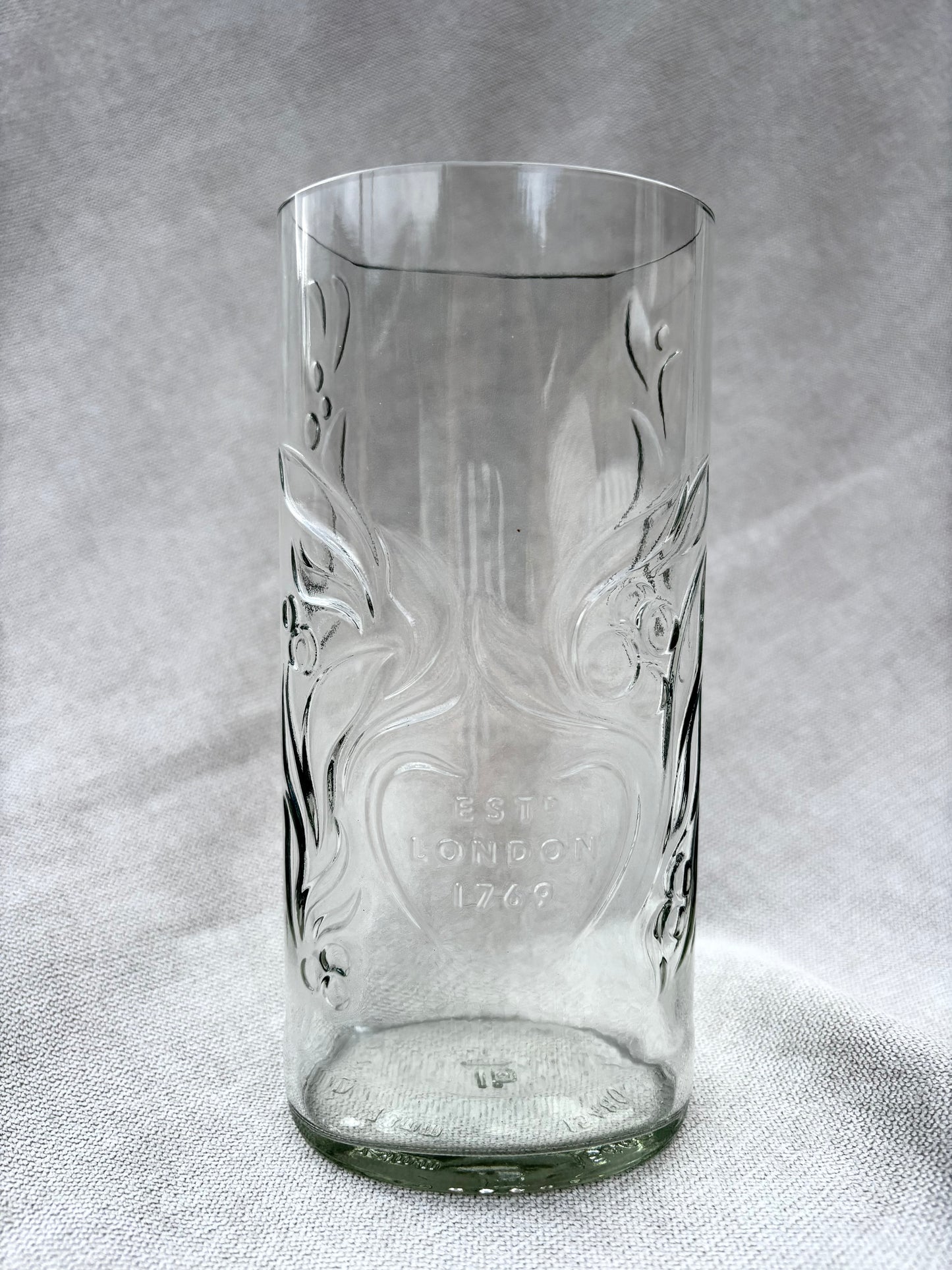 Floral Gordon’s gin vase