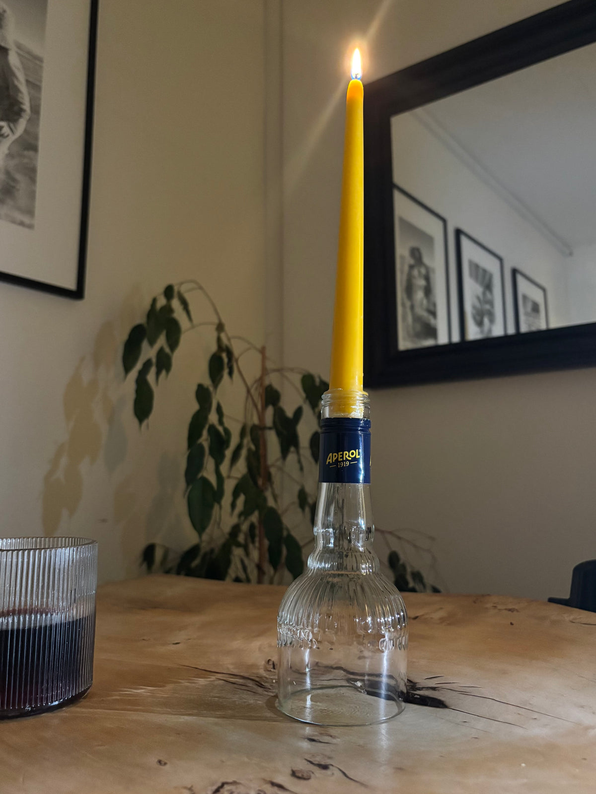 Aperol candle holder