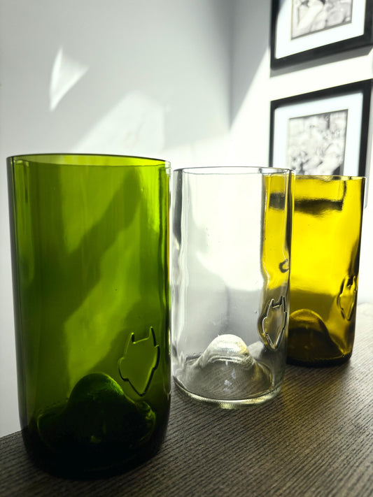 Devil Tumblers - Set of Amber, Green and Clear