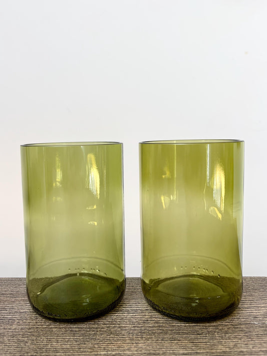 Short Olive Tumblers